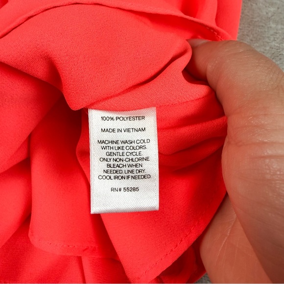 Express Neon Coral Strappy Racerback Tank Top XS - Picture 7 of 8